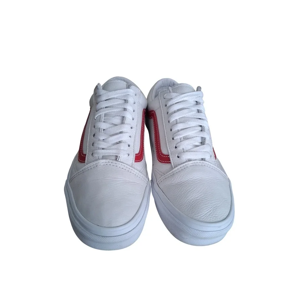 Vans Old Skool Leather Mens‎ size 7/ Women's 8.5 Skateboard Alternative Sneakers